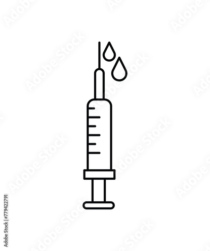 syringe icon, vector best line icon.