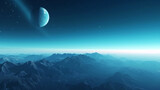 background planet earth, horizon, save energy, galaxy, space, mountain and planet, for digital and print