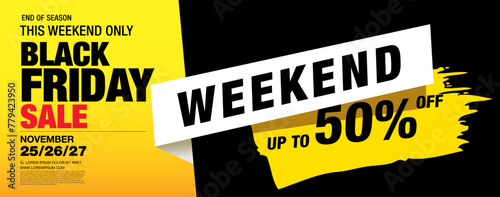Black friday sale banner layout graphic design