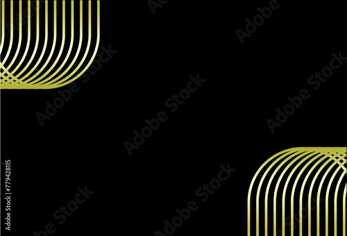 gold curve abstract background paper shine and layer element vector for presentation design. Abstract horizontal vector template for business banner, formal backdrop, prestigious voucher, luxe invite