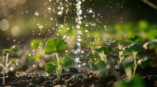 delicate beauty of raindrops glistening on a leaf in the lush green field, immortalizing the ephemeral moment with your camera and celebrating the harmony of nature's elements.