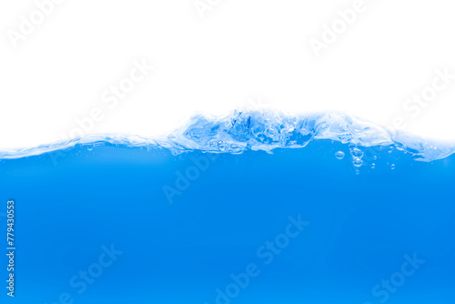 Clean water with water droplets and waves