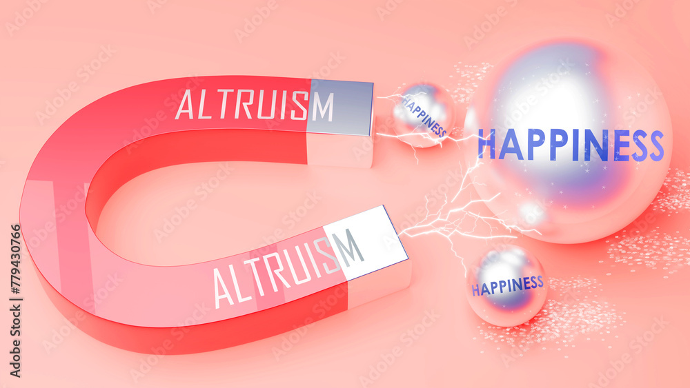 Fotografie Altruism attracts Happiness
