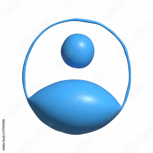 3D realistic Person or People vector illustration