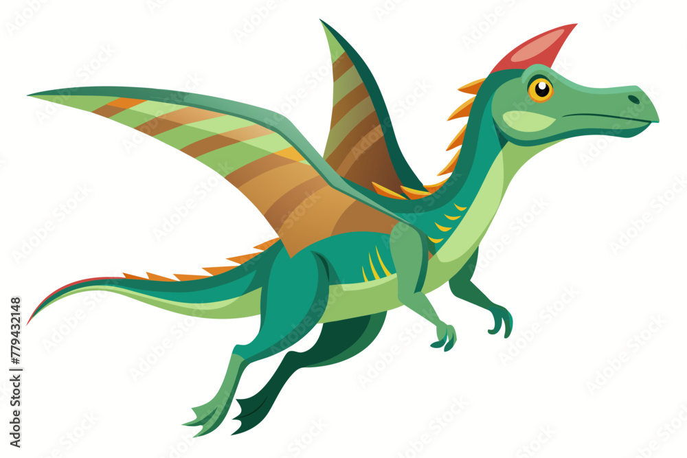 Dinosaur fly vector image white background Dinosaur fly vector image white background