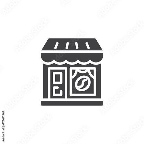 Storefront of a coffee shop vector icon