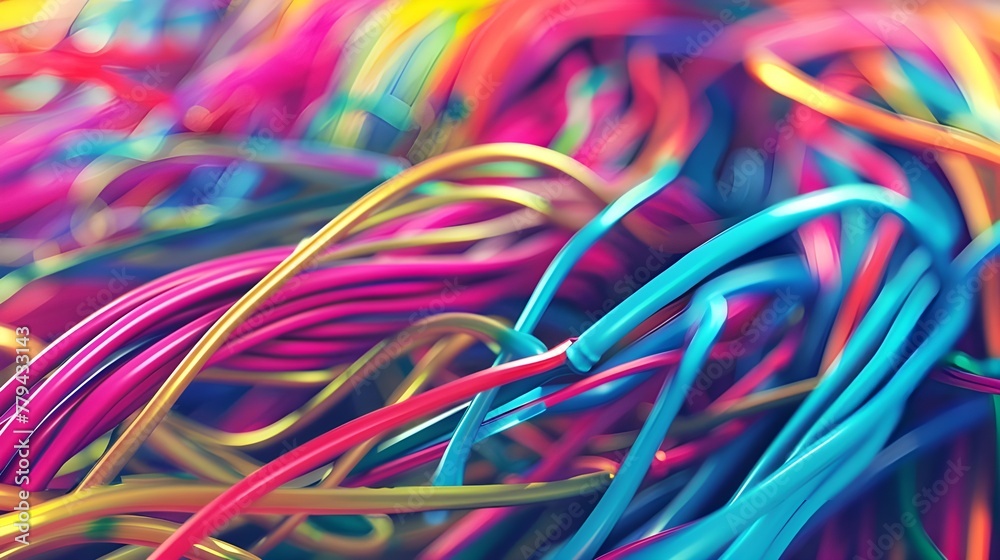 multi colored cableExplore the dynamic array of colored wires up close showcasing a spectrum of

