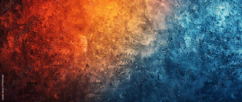 Grunge Grainy Textured Background. Textured grain effect across a blue to red gradient