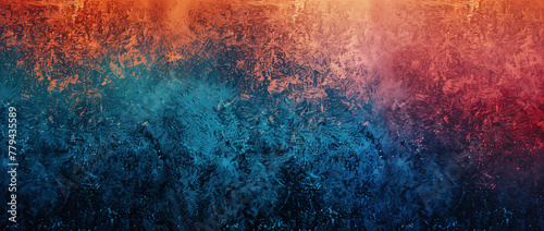 Abstract Red to Blue Textured Gradient Background. Textured gradient background shifting from warm red to cool blue, creating an artistic and dramatic backdrop. photo