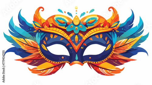 Mardi gras celebration mask icon vector illustration d
