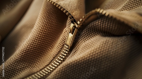 A Close-up Of A Zipper On A Jacket.