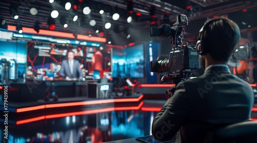 News Reporter In Control Room