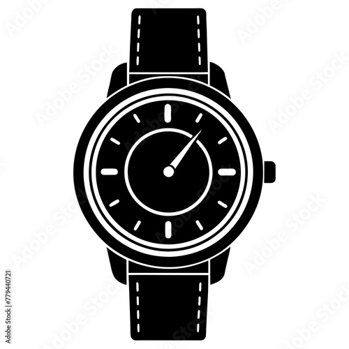 wrist watch, black Table clock silhouette vector illustration,icon,svg,watch characters,Holiday t shirt,Hand drawn trendy Vector illustration,watch on black background