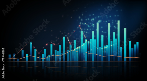 Modern modern infographic vector template with statistics graphs and finance charts.Technology user interface display.