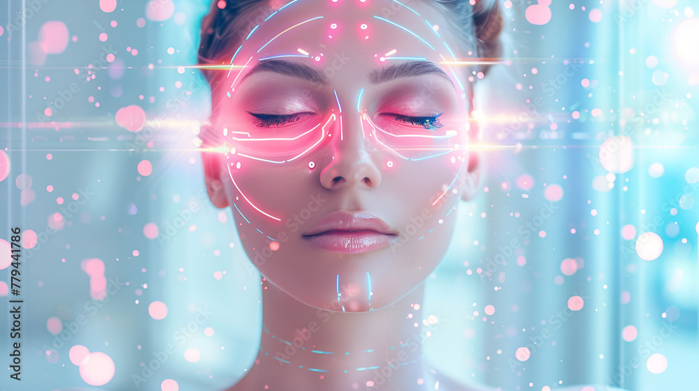 face beauty device skin analyzing, generative Ai