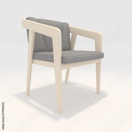 3d render armchair design element. Furniture Collection