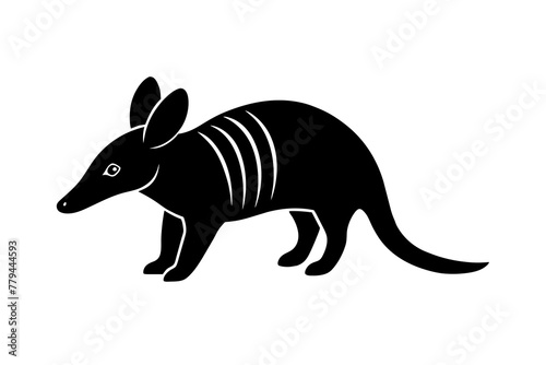 aardvark silhouette vector illustration