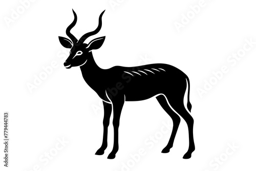 antelope silhouette vector illustration © CreativeDesigns