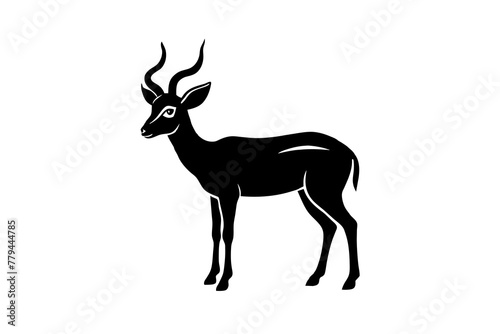 antelope silhouette vector illustration © CreativeDesigns