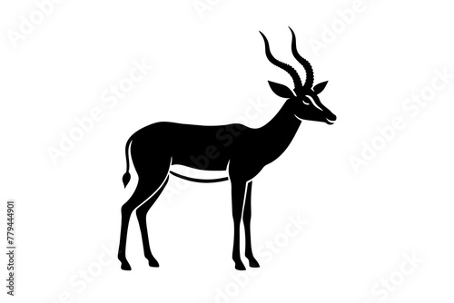 antelope silhouette vector illustration