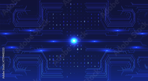 Abstract futuristic circuit board background.