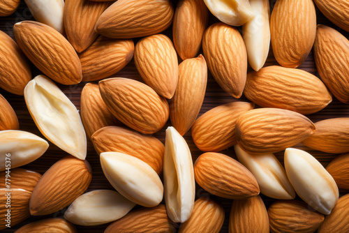 Close-Up Almonds Texture for Healthy Food Concepts