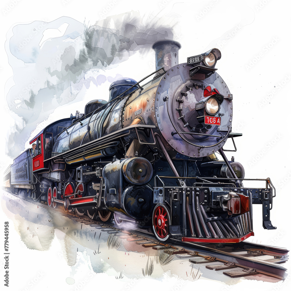 Steam train at the old time Steam train at the old time