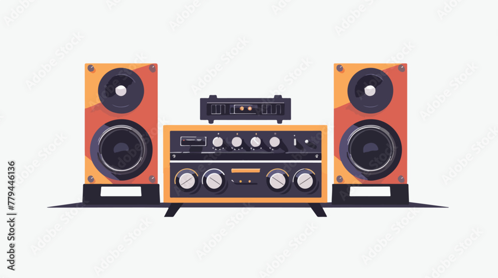 Stereo icon flat vector isolated on white background