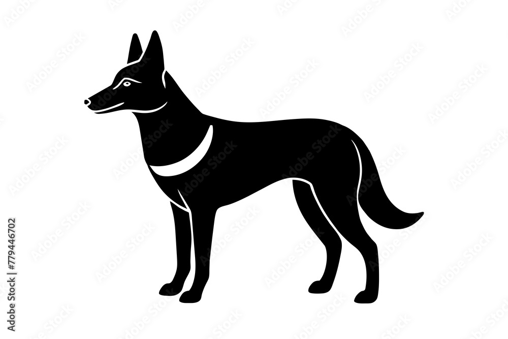 dingo silhouette vector illustration