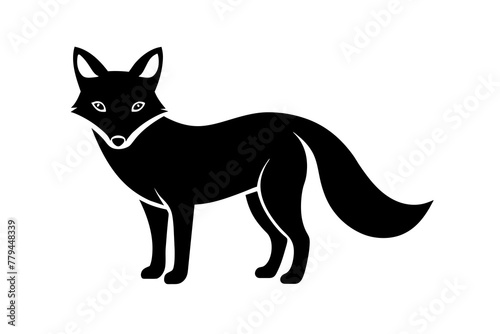 fox silhouette vector illustration