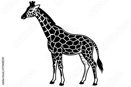 giraffe silhouette vector illustration