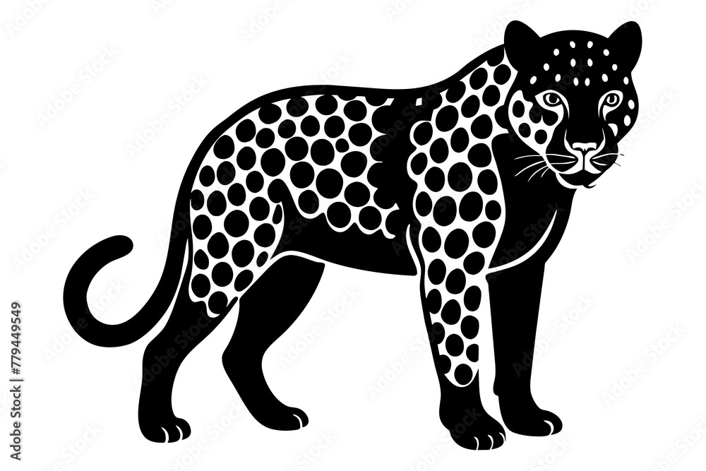 jaguar silhouette vector illustration