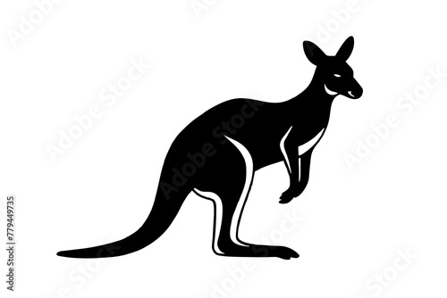 kangaroo silhouette vector illustration