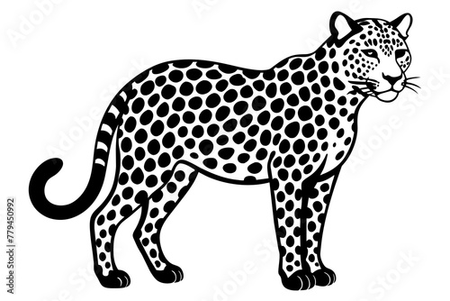 leopard silhouette vector illustration