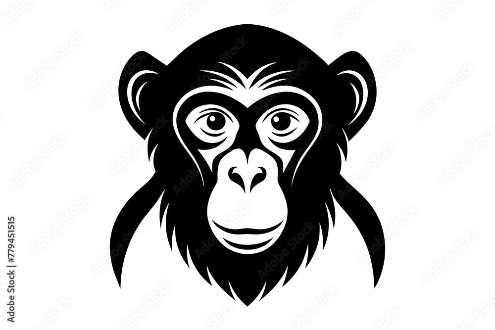 macaque silhouette vector illustration