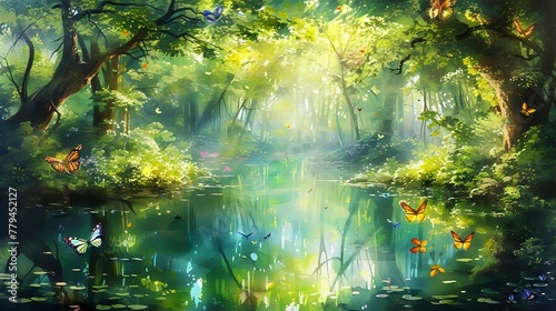 Mystical Forest Reflections. n