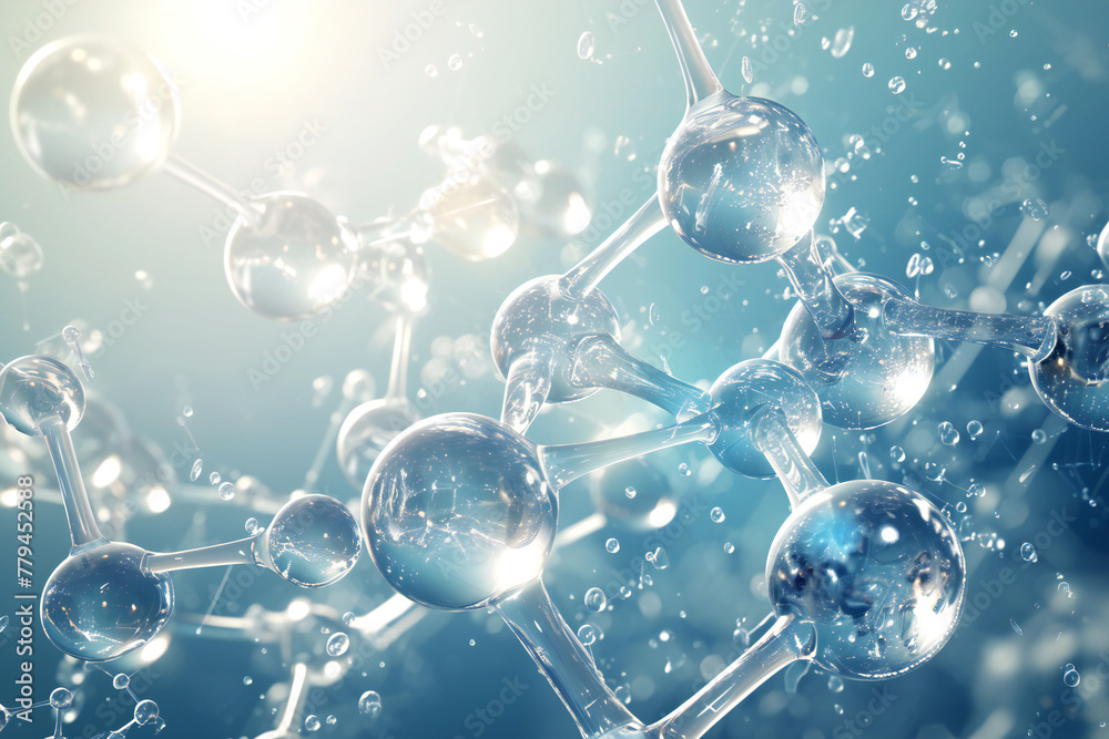 3d render of a dna molecule on blue background 3d render of a dna molecule on blue background