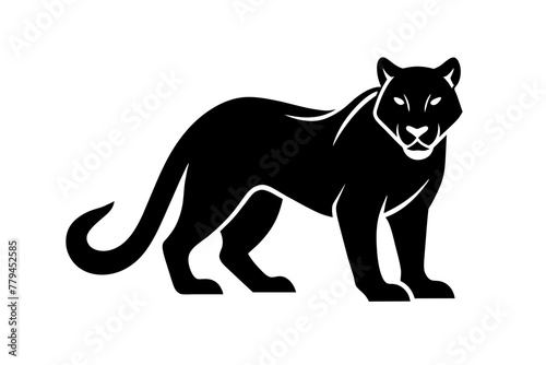 mountain lion silhouette vector illustration