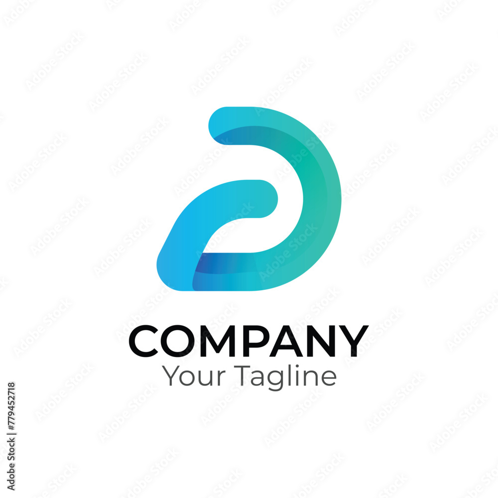 D abstract typography 3d colourful letter logo design template D abstract typography 3d colourful letter logo design template