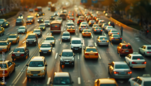 Imagine the car emoji representing transportation and commuting navigating through city streets Generative AI