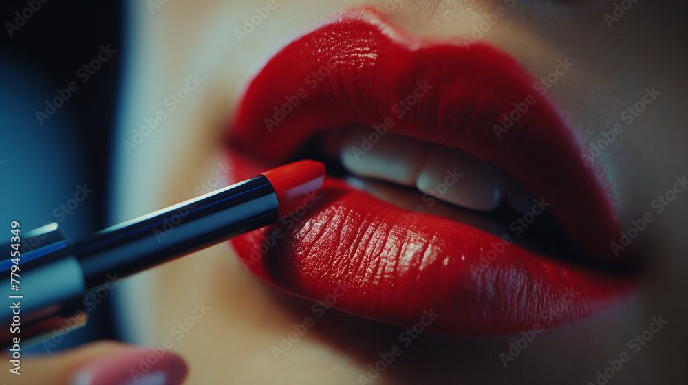 Obraz premium Close-up of lips