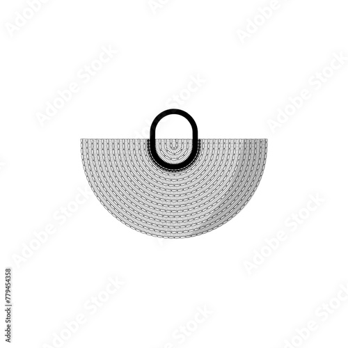 Half Circle Straw Tote Bag