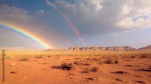 Rainbow over the desert