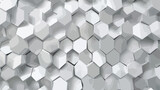 Light Silver Gray vector shining hexagonal template. 