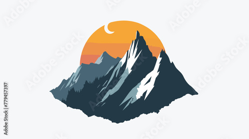 Mountain logo design template vector illustration