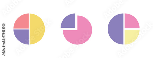 Free Download Flat Pie Chart Icon Symbol Vector Illustration - GFXLoad
