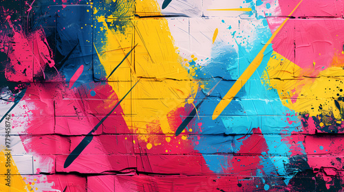 graffiti wall abstract background, generative Ai