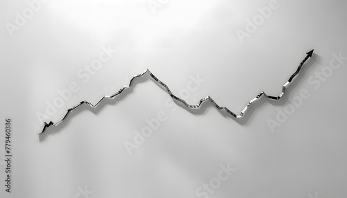 Imagine a line graph trending upwards indicating growth or progress ar7 4 v6 0 Generative AI photo