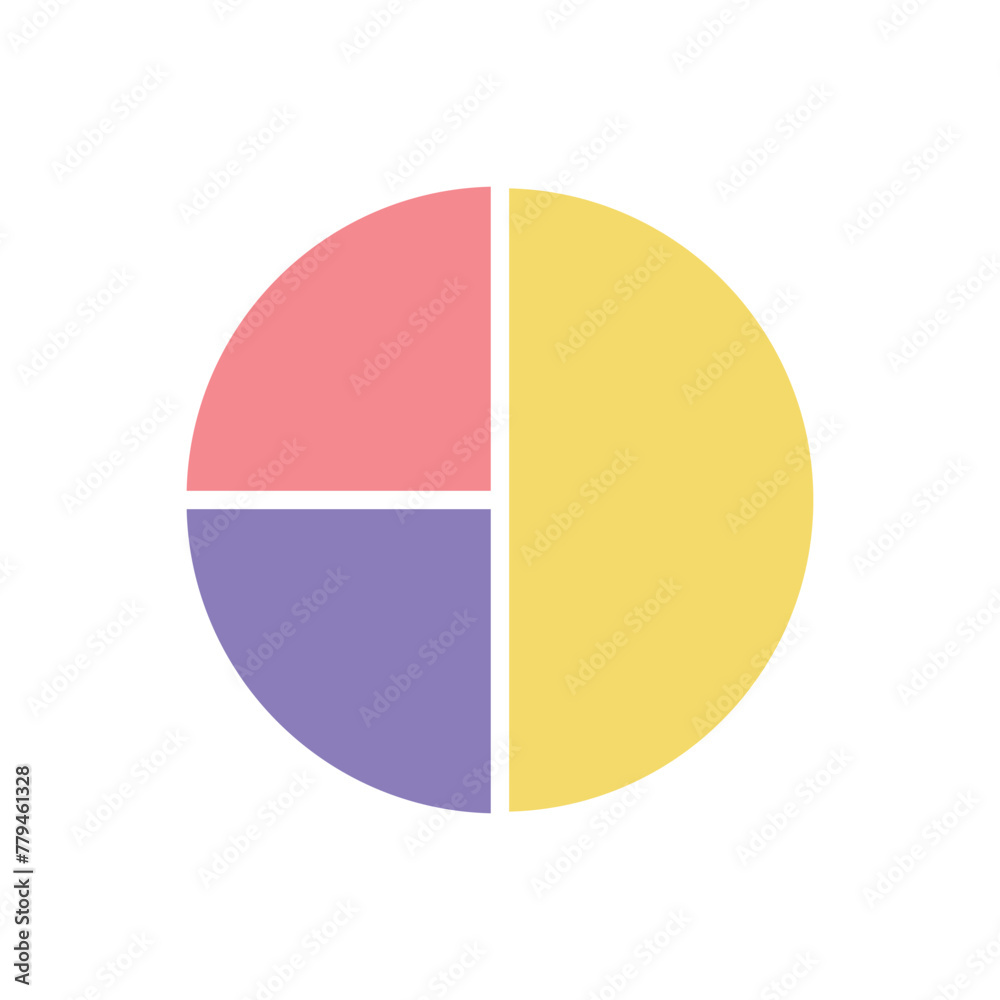Flat Pie Chart Icon Symbol Vector Illustration Flat Pie Chart Icon Symbol Vector Illustration