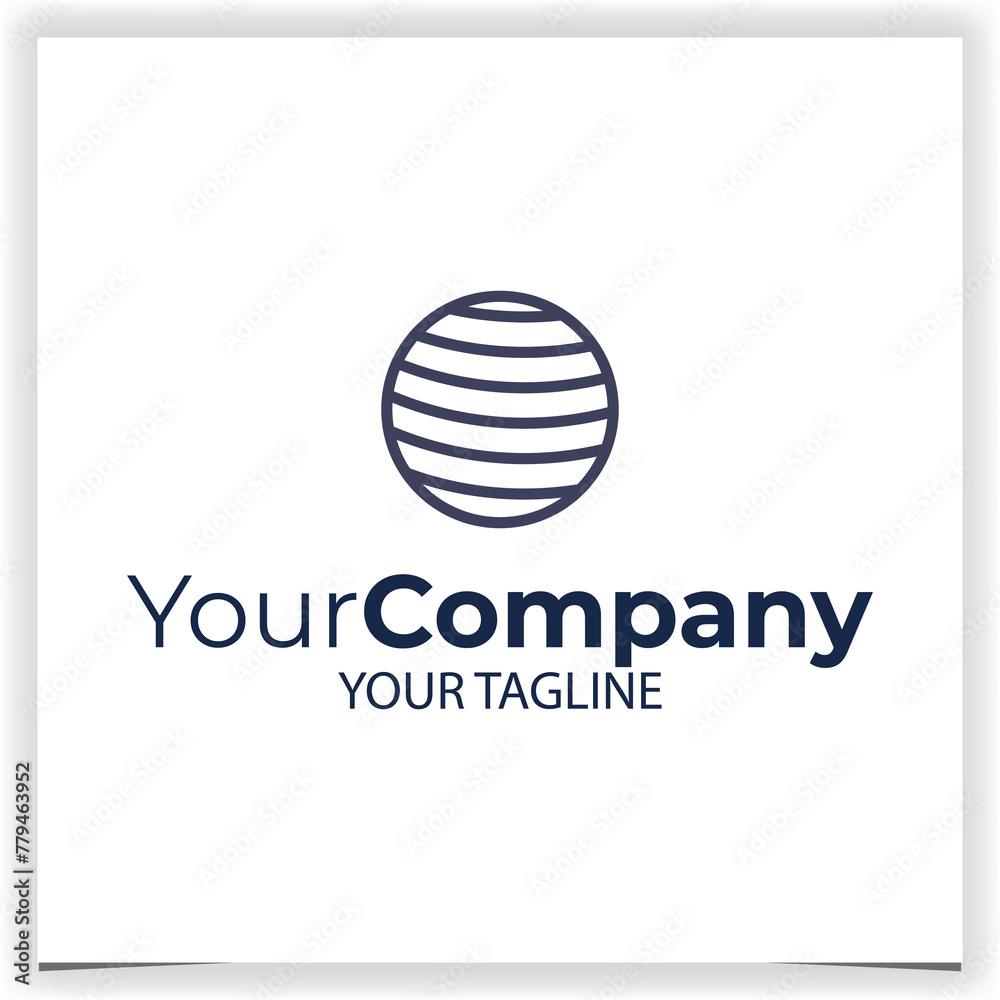 earth logo design template vector